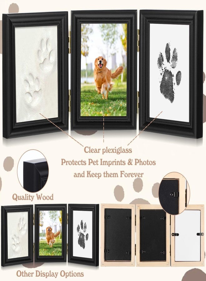 wutfuooo Ink&Clay Paw Print Kit Keepsake,Inkless Ink Pad & Soft Clay for Dogs/Cats Paw Prints,Pet Paw Print Impression Kit,Paw Print Stamp Pad for Dogs or Cats,DIY Gifts for Pet Owners-Black - Image 3
